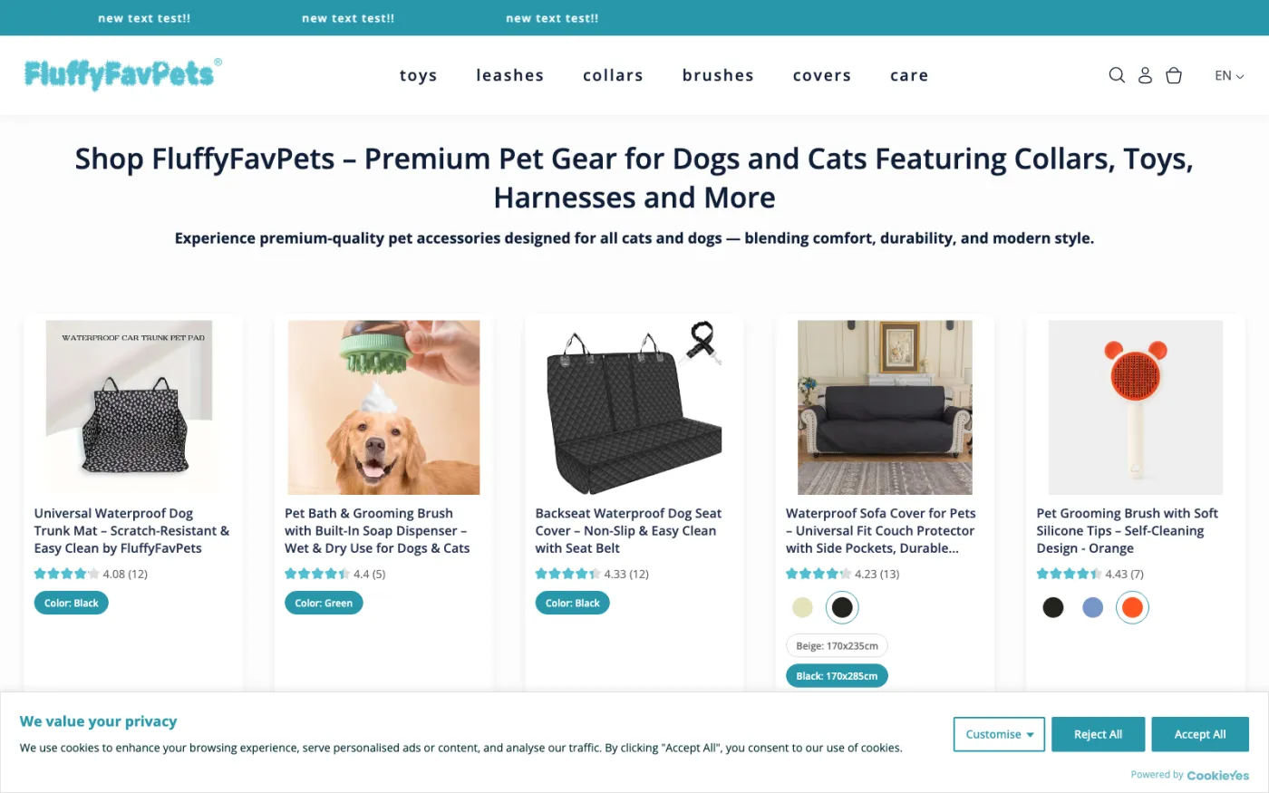 Pet store on wooCommerce — скріншот 1