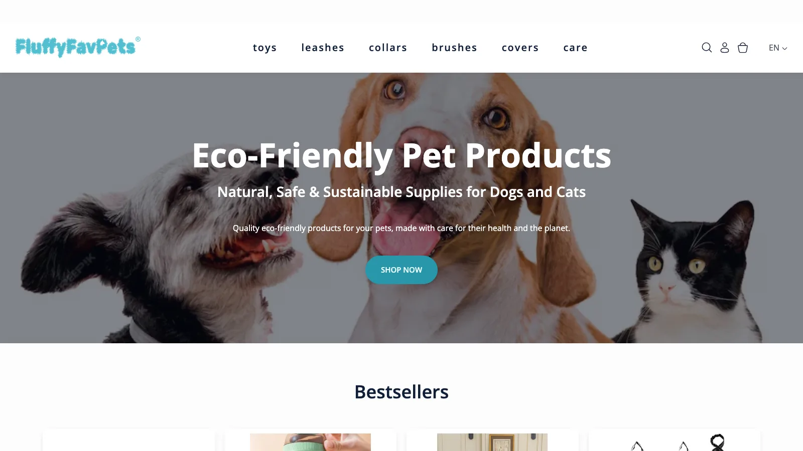 Pet store on wooCommerce