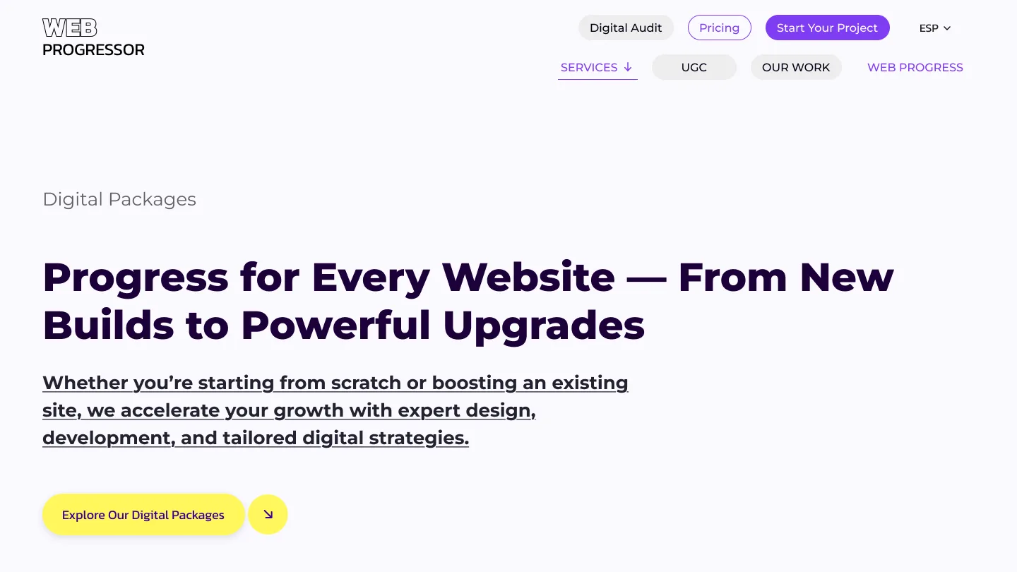 WebProgressor — дизайн сайту — скріншот 2